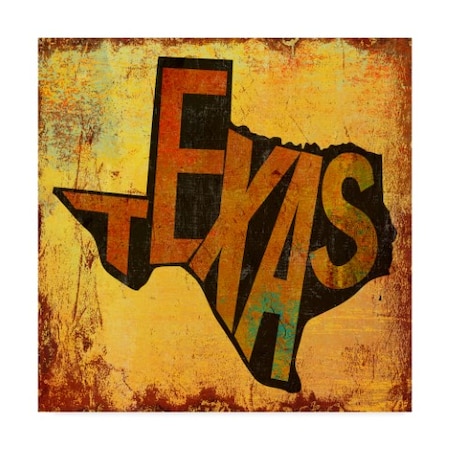 Art Licensing Studio 'Texas Word Map' Canvas Art,14x14